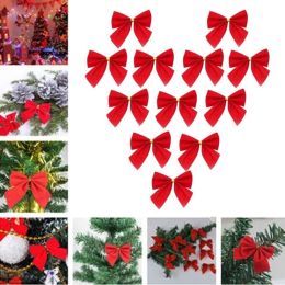 36Pcs 6cm Solid Color Bowknot Christmas Tree Garland Party Ornament Decoration