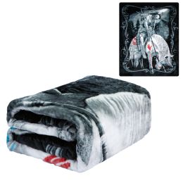 Plush Throw Blanket - End of Trails - QUEEN BED 79"x 95" - Special Edition Faux Fur Blanket For Beds, Sofa, Couch, Picnic, Camping