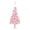 Artificial Christmas Tree with LEDs&Ball Set Pink 59.1" PVC