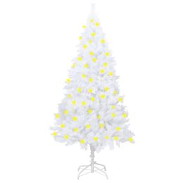 Artificial Christmas Tree with LEDs&Thick Branches White 70.9"