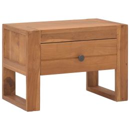 Bedside Cabinet 19.7"x11.8"x13.8" Solid Teak Wood