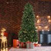 7.5ft Flocking Tied Light Christmas Tree--YS