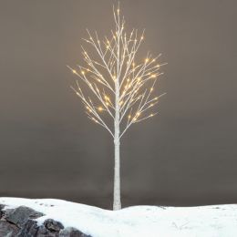 6 Feet 96 LED Lighted Birch Tree for Thanksgiving Decor Home Wedding Party Indoor Outdoor Christmas