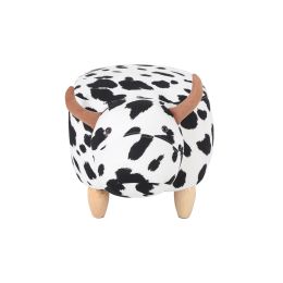 Animal storage stool for kids, ottoman bedroom furniture, cow style kids footstool