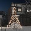 Christmas Tree with Metal Post 500 LEDs Warm White 9.8'