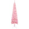 Slim Christmas Tree with LEDs Pink 82.7"