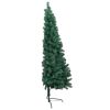 Artificial Half Christmas Tree with LEDs&Ball Set Green 70.9"