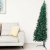 Artificial Half Christmas Tree with LEDs&Ball Set Green 70.9"