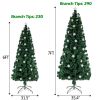 6ft Pre-Lit Artificial Christmas Tree with Multi-Colored Fiber Optic Light Xmas Tree with 230 Branches Tip Christmas Ornament Easy Assembly Christmas