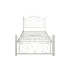 Twin Size Unique Flower Sturdy System Metal Bed Frame with Headboard and Footboard