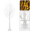 6 Feet 96 LED Lighted Birch Tree for Thanksgiving Decor Home Wedding Party Indoor Outdoor Christmas