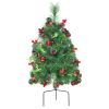 Set of 2 24 Inch Battery Powered Pre-lit Pathway Holiday Christmas Trees