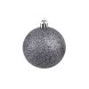 100 Piece Christmas Ball Set 2.4" White/Gray