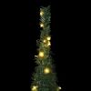 Pop-up String Artificial Christmas Tree with LED Green 70.9"