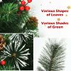 4ft Snowy Artificial Christmas Tree Pre-Decorated w/ Pine Cones and Red Berries