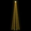 Christmas Cone Tree Warm White 136 LEDs Decoration 27.6"x94.5"