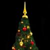 Artificial Christmas Tree with Baubles and LEDs Green 59.1"