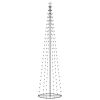 Christmas Cone Tree Warm White 136 LEDs Decoration 27.6"x94.5"