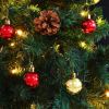 Artificial Christmas Tree with Baubles and LEDs Green 59.1"