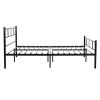 Metal Double Bed/Metal Platform Bed Frame/Foundation with HeadBoard & Footboard, NO Mattress