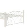 Twin Size Unique Flower Sturdy System Metal Bed Frame with Headboard and Footboard