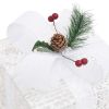 Decorative Christmas Gift Boxes 3 pcs Silver Outdoor Indoor