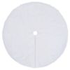 Christmas Tree Skirt White 48" Faux Fur