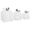 Decorative Christmas Gift Boxes 3 pcs Silver Outdoor Indoor