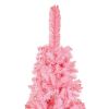 Slim Christmas Tree with LEDs Pink 82.7"