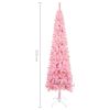 Slim Christmas Tree with LEDs Pink 82.7"