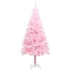 Artificial Christmas Tree with LEDs&Ball Set Pink 59.1" PVC