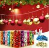 24Pcs/Box Christmas Glitter Ball Ornaments Xmas Tree Ball Hanging Party Decor US Random Color