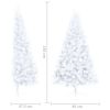 Artificial Half Christmas Tree with LED&Stand White 59" PVC