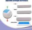 Adjustable Memory Foam Pillows 5-Layer Cores Gel-Infused Surface Cotton Cover Cooling Bed Pillow