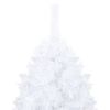 Artificial Christmas Tree with LEDs&Thick Branches White 94.5"