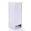 Modern Wood Nightstand Cabinet, Bed Side Table with 3 Drawers, Files Organizer Furniture for Living Room Bedroom Office, White with Heart-Shaped Cut-o