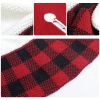 Free shipping Trustmade Plaid Christmas Tree Skirt 48 Inch Knitted Xmas Tree Mat for Home Party Christmas Holiday(Red Black Plaid