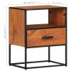 Bed Cabinet 15.7"x11.8"x19.7" Solid Acacia Wood