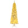 FCH 7.5ft Flocking Tied Light Christmas Tree RT