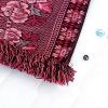 [Flower in Mythology - Dark Red] Jacquard Weave Blanket / Tapestry (59.1 by 86.7 inches)