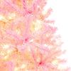 Pre-lit Artificial Christmas 2-Piece Set, 5FT Pink Christmas Tree with 6 feet Garland