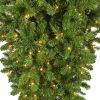 Upside Down Green Christmas Tree, with LED Warm White Lights, Reinforced Metal Base & Easy Assembly 6ft, w/1,000 Lush Branch Tips, 360 LED Lights