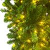 Upside Down Green Christmas Tree, with LED Warm White Lights, Reinforced Metal Base & Easy Assembly 6ft, w/1,000 Lush Branch Tips, 360 LED Lights