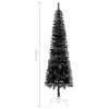 Slim Christmas Tree Black 59.1"