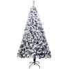 7ft Pvc Flocking Christmas Tree 1300 Branches Automatic Tree--YS