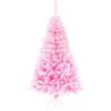 Pre-lit Artificial Christmas 2-Piece Set, 5FT Pink Christmas Tree with 6 feet Garland