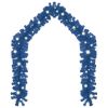 Christmas Garland with LED Lights 197" Blue