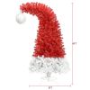 6FT Hinged Fraser Fir Artificial Fir Bent Top Christmas Tree, Bendable Santa Hat Style Christmas Tree Holiday Decoration w/1,250 Lush Branch Tips, 300