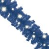 Christmas Garland with LED Lights 197" Blue