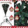 5 Ft Upsidedown Premium Artificial Christmas Tree with Solid Metal Stand, Festive Indoor and Outdoor Decoration